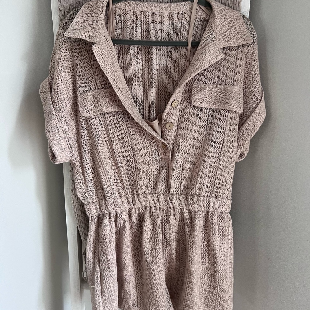 ‼️LAST CALL ‼️ NWOT-Impressions Taupe Knit Jumpsuit